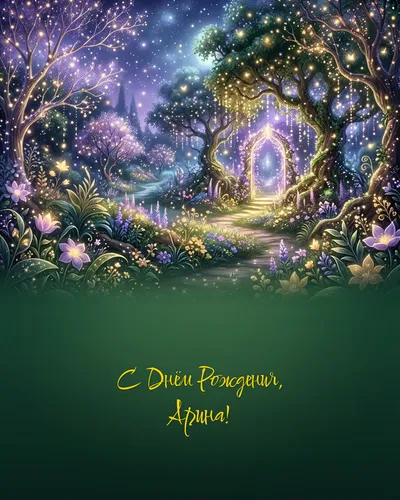 С Днём рождения, Арина! — сказочная Открытка с днём рождения Арина — сказочная