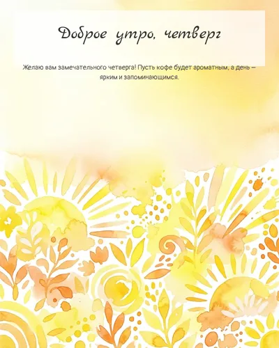 Картинка доброе утро, четверг — яркое абстрактное