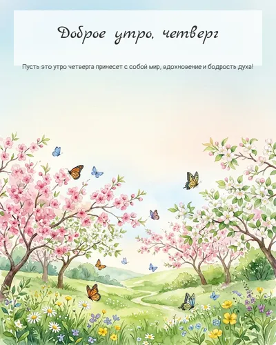 Картинка доброе утро, четверг — весеннее утро