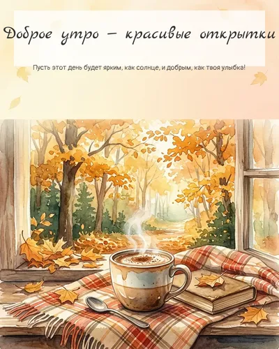 Картинка доброе утро — красивые открытки — осеннее утро