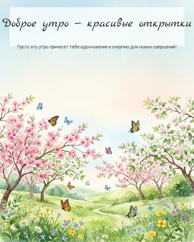 Картинка доброе утро — красивые открытки — весеннее утро