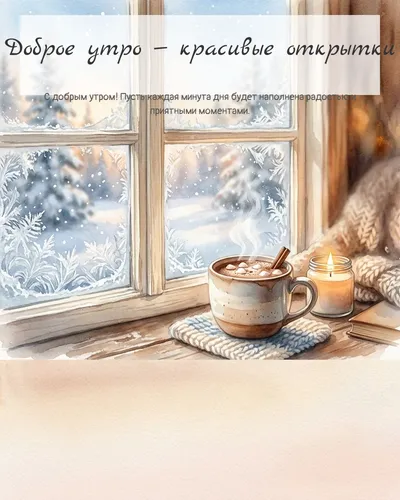 Картинка доброе утро — красивые открытки — зимнее утро