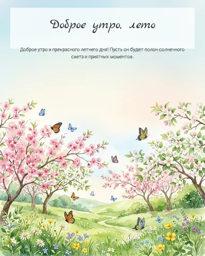 Картинка доброе утро, лето — весеннее утро