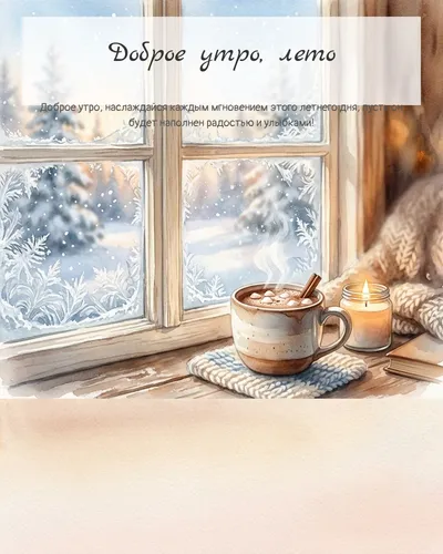 Картинка доброе утро, лето — зимнее утро