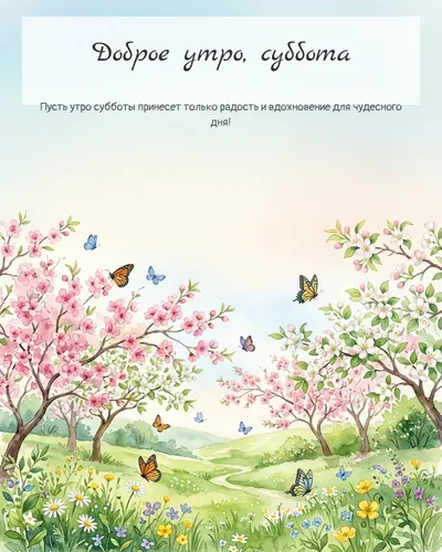 Картинка доброе утро, суббота — весеннее утро