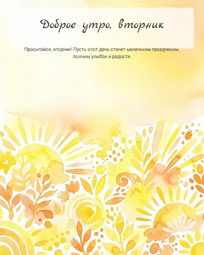 Картинка доброе утро, вторник — яркое абстрактное