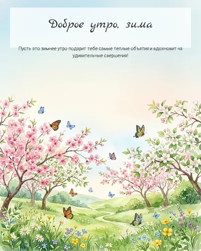 Картинка доброе утро, зима — весеннее утро