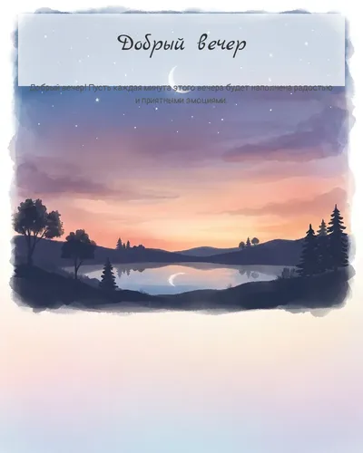 Картинка добрый вечер — с первыми звёздами