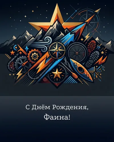 Открытка с днём рождения Фаина — мужская с увлечениями