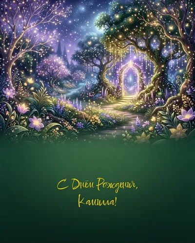 Открытка с днём рождения Камилла — сказочная
