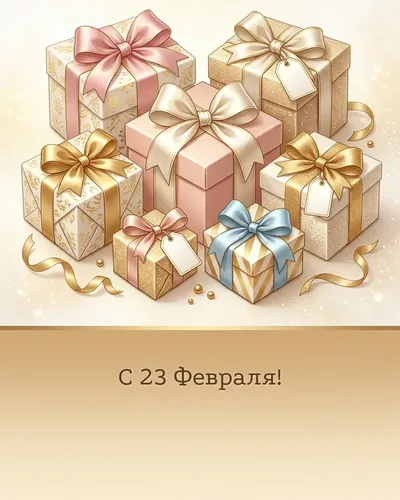 поздравительная открытка на 23 февраля — классическая