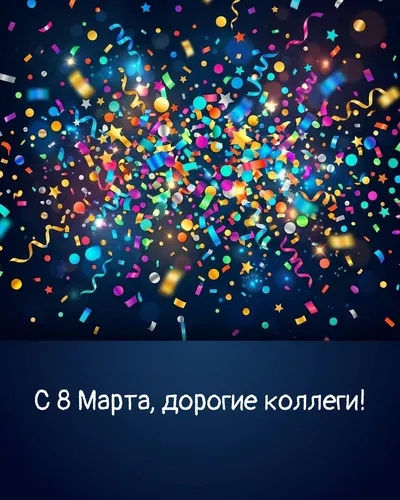 Поздравительная открытка: взрыв яркого конфетти и золотых блёсток — праздничный салют