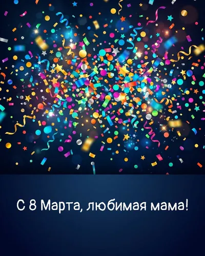 Поздравительная открытка: взрыв яркого конфетти и золотых блёсток — праздничный салют