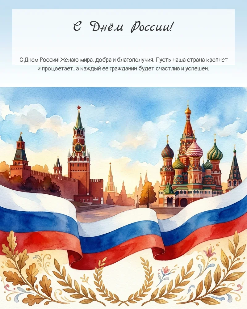 День России: патриотические открытки и поздравления к 12 июня
