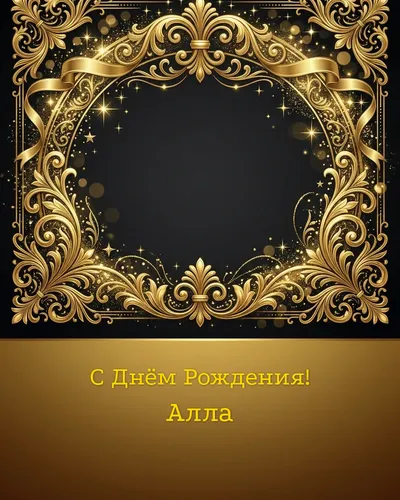 открытка с днём рождения Алла