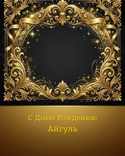 открытка с днём рождения Айгуль