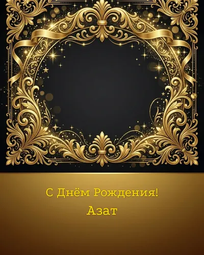 открытка с днём рождения Азат