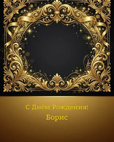 открытка с днём рождения Борис