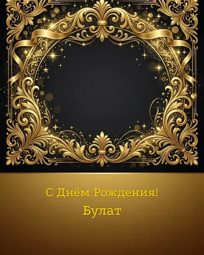 открытка с днём рождения Булат