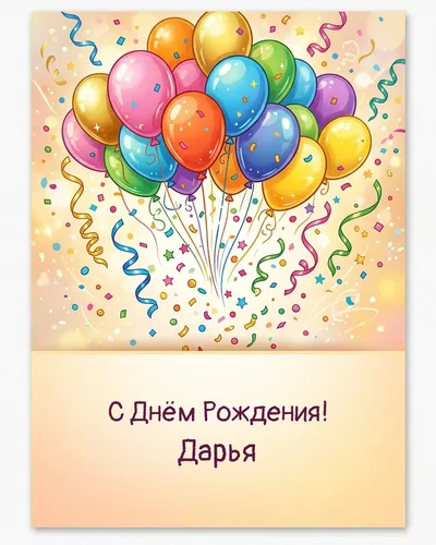 открытка с днём рождения Дарья