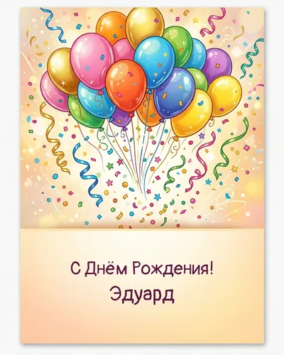 открытка с днём рождения Эдуард