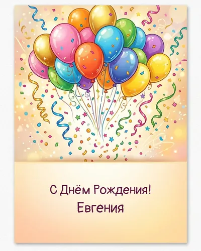 открытка с днём рождения Евгения