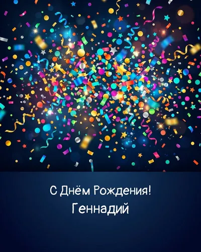 открытка с днём рождения Геннадий