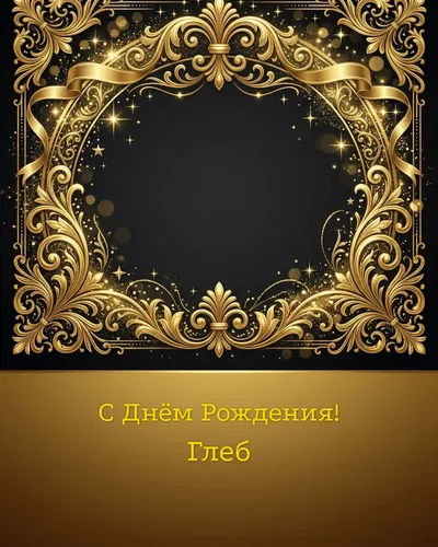 открытка с днём рождения Глеб