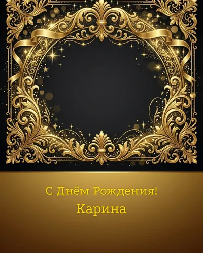 открытка с днём рождения Карина