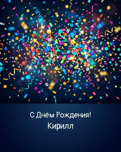 открытка с днём рождения Кирилл