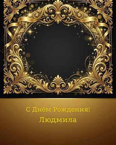 открытка с днём рождения Людмила