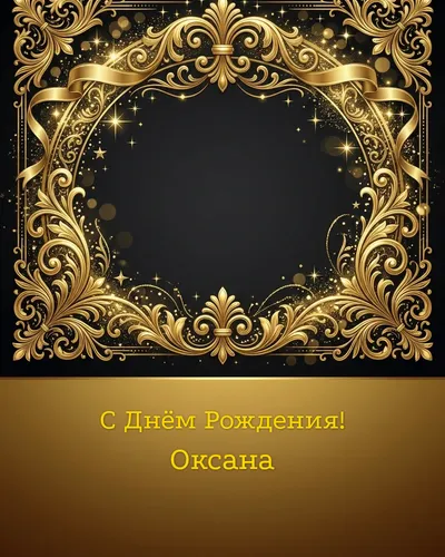 открытка с днём рождения Оксана