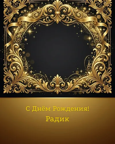 открытка с днём рождения Радик