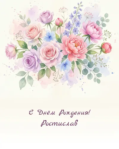 открытка с днём рождения Ростислав