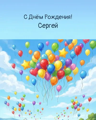 открытка с днём рождения Сергей