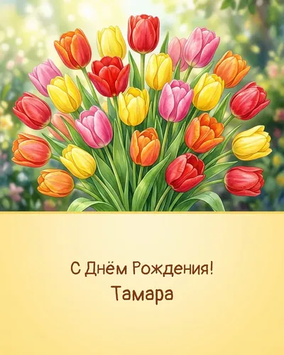 открытка с днём рождения Тамара
