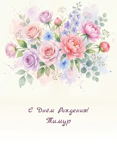 открытка с днём рождения Тимур