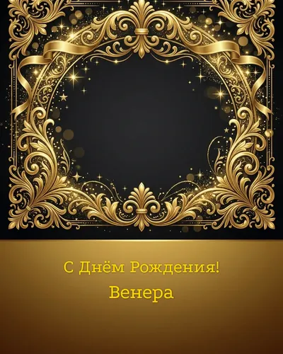 открытка с днём рождения Венера