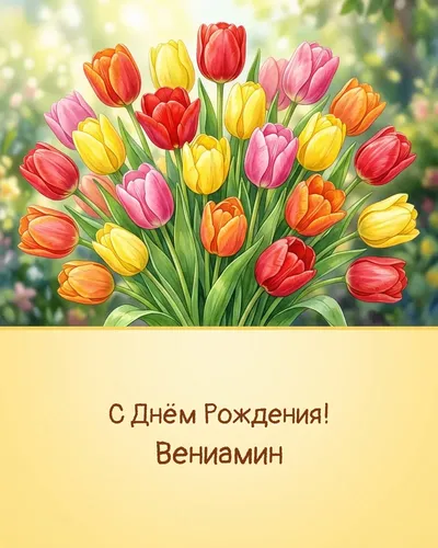 открытка с днём рождения Вениамин