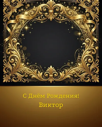 открытка с днём рождения Виктор