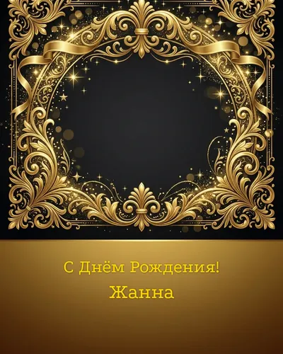 открытка с днём рождения Жанна