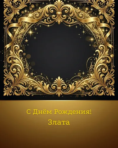 открытка с днём рождения Злата