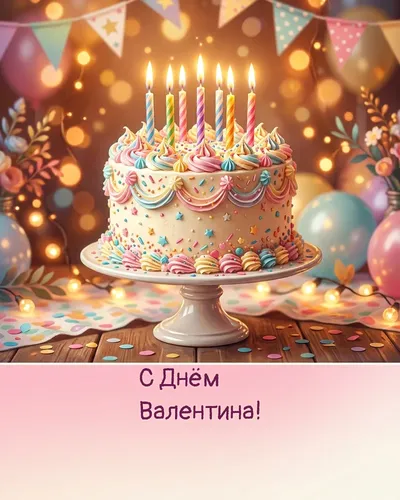 валентинка красивая — с цветами