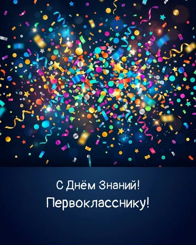 открытка для первоклассника — стильная открытка с золотым тиснением и надписью