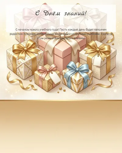 Картинка с днём знаний — с подарками