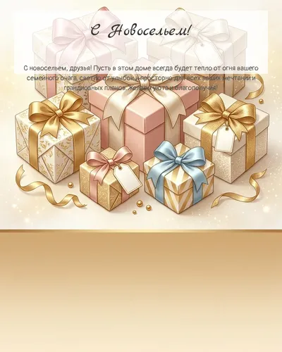 Картинка с новосельем — с подарками