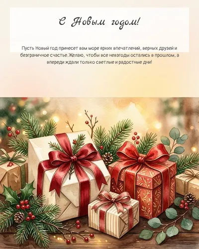 Картинка с новым годом — с новогодними подарками