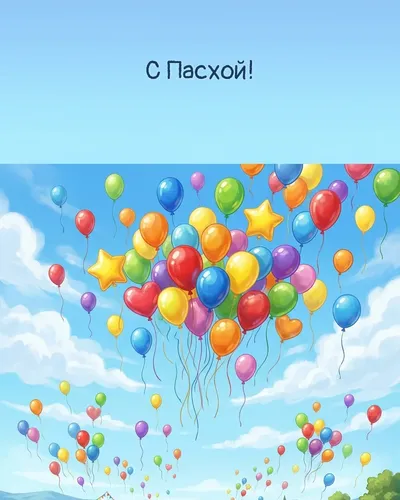 пасхальная открытка — с цветами
