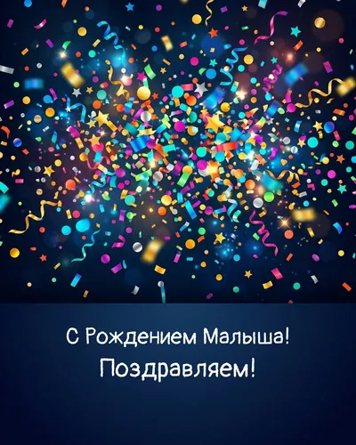 открытка с рождением малыша!