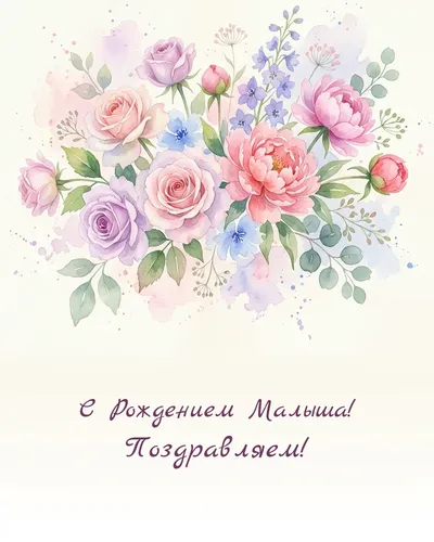 открытка с рождением малыша!